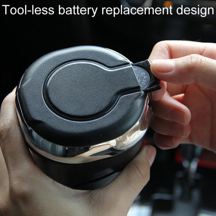 N09A Car Removable Cigarette Ashtray With Light And Lid - Silver