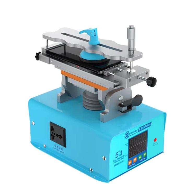 SUNSHINE S-918F Plus 5 In 1 Curved Screen Separator Mobile Phone LCD Screen Repair Separator Heating Platform - EU Plug