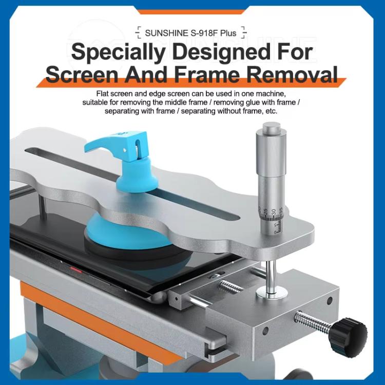 SUNSHINE S-918F Plus 5 In 1 Curved Screen Separator Mobile Phone LCD Screen Repair Separator Heating Platform - EU Plug