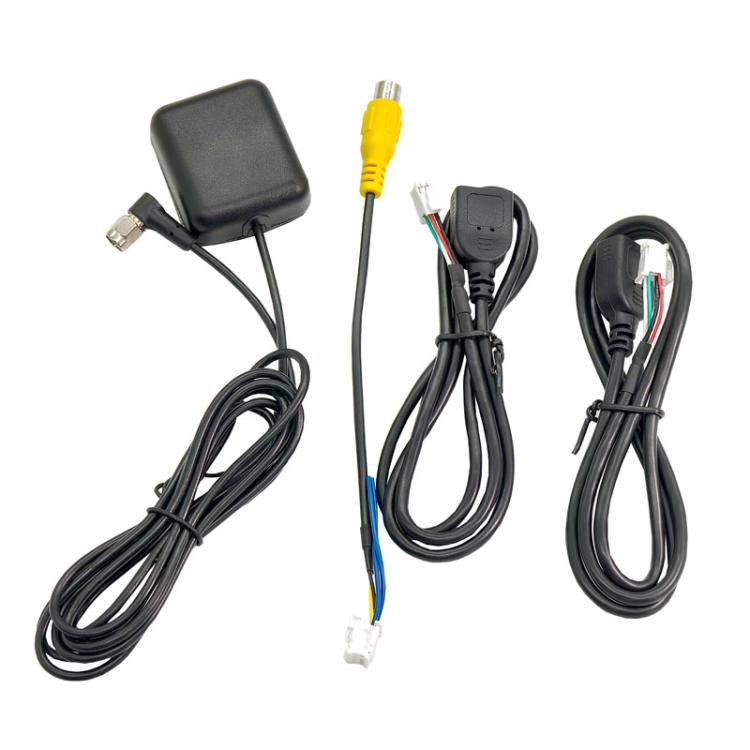 4pcs / Set Palminfo Car Navigation Universal Power Cord GPS Antenna 4Pin 6Pin USB Cable Reversing Rear View Wire