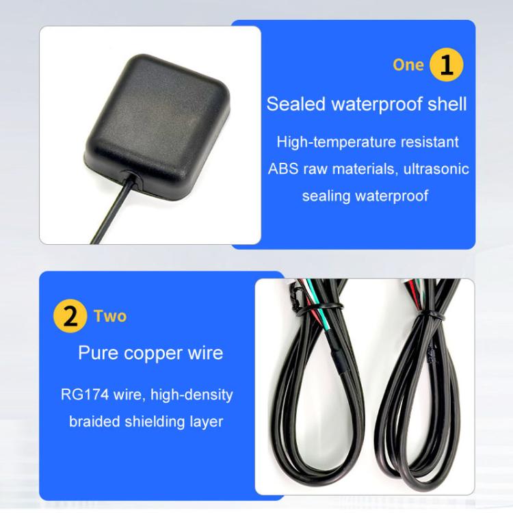 4pcs / Set Palminfo Car Navigation Universal Power Cord GPS Antenna 4Pin 6Pin USB Cable Reversing Rear View Wire