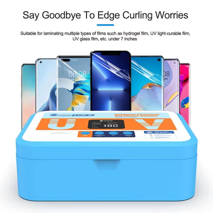 SUNSHINE S-918B SE Intelligent UV Light Curing Film Vacuum Laminator UV Curing + Vacuum Holding Machine For Film Application Repair Tool