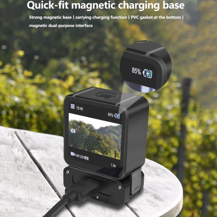 For DJI Osmo Action 2 Camera Magnetic Charging Base with 1/4 Inch & Arri Hole, Spec: Set D