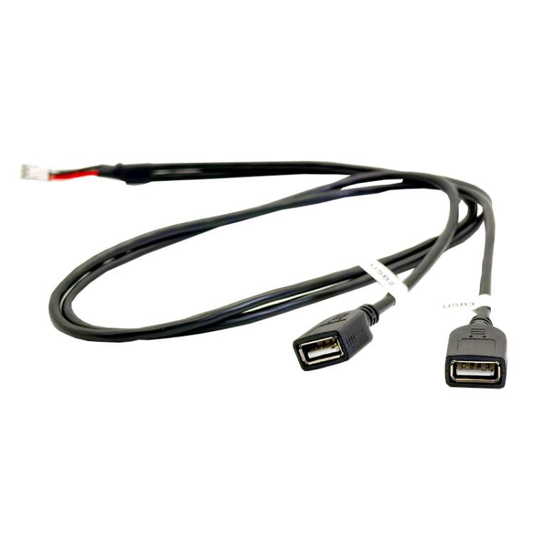 75cm Palminfo Android Navigation 6 Pin Dual-Head USB Cable Car Screen Modification Universal Power Cord