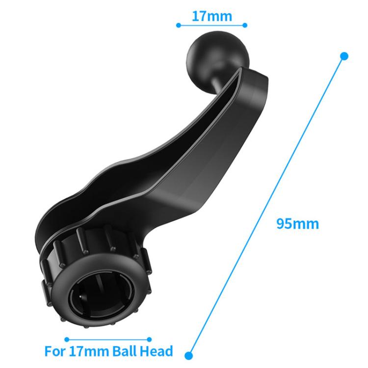 Car Phone Holder Extension Rod Vehicle Air Vent Clip Phone Accessories - Black