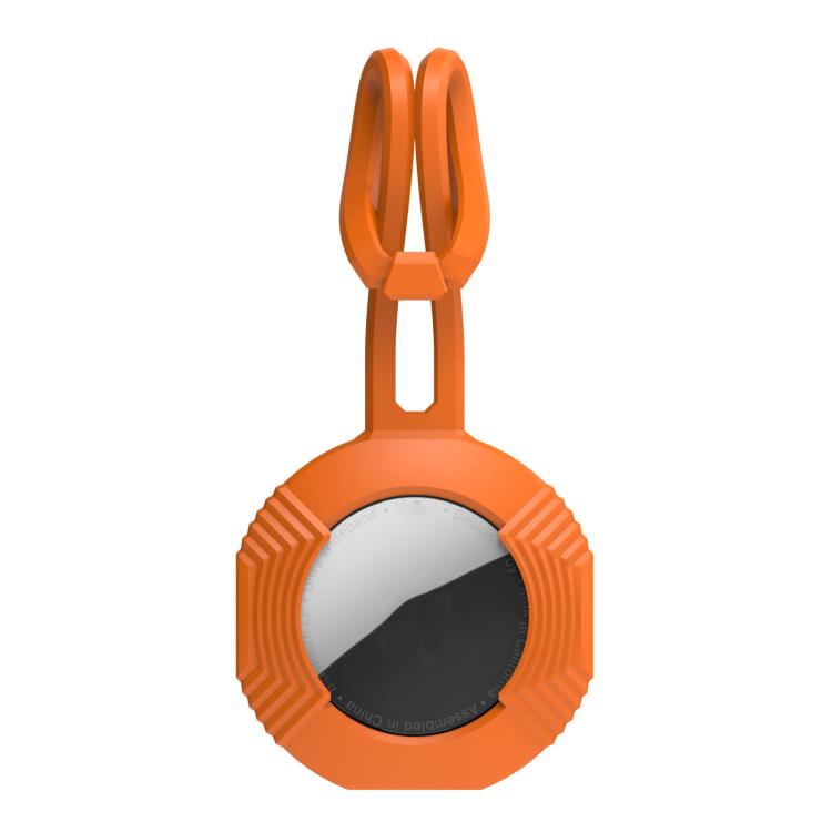 For AirTag 2nd Gen / AirTag 1st Gen AhaStyle PT164 Silicone Protective Cover Easy Carry Fixed Tracker Shell Backpack Pendant