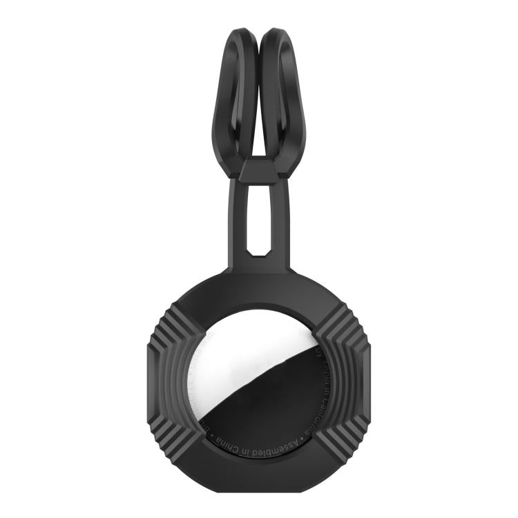 For AirTag 2nd Gen / AirTag 1st Gen AhaStyle PT164 Silicone Protective Cover Easy Carry Fixed Tracker Shell Backpack Pendant