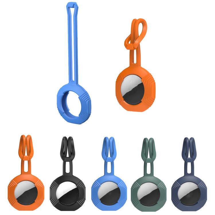 For AirTag 2nd Gen / AirTag 1st Gen AhaStyle PT164 Silicone Protective Cover Easy Carry Fixed Tracker Shell Backpack Pendant