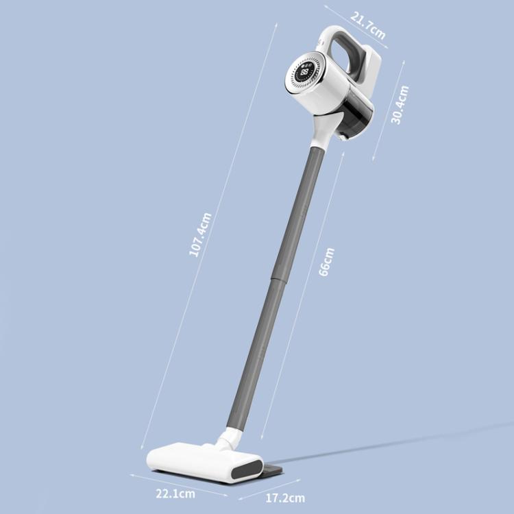 15000Pa Wireless Handheld Vacuum Cleaner Household Large Suction Mite Dusting Mopping Machine - Gray White