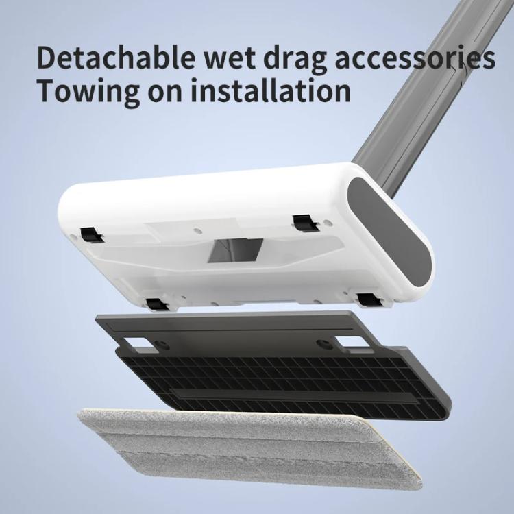 15000Pa Wireless Handheld Vacuum Cleaner Household Large Suction Mite Dusting Mopping Machine - Gray White