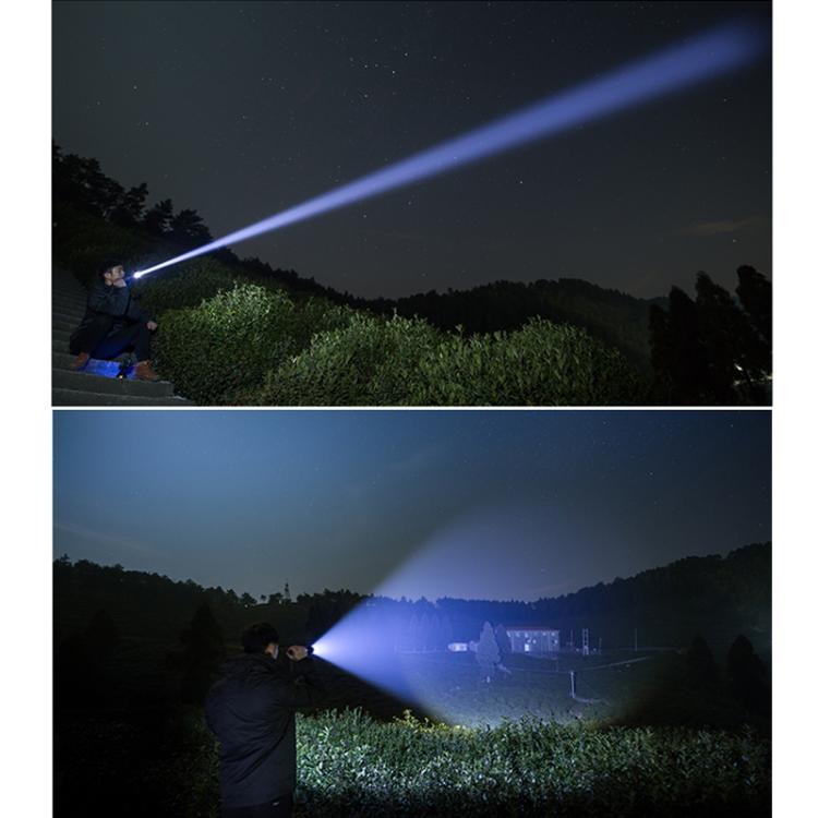 Aluminum Alloy Telescopic High-Intensity Flashlight With Power Display - Without Batteries