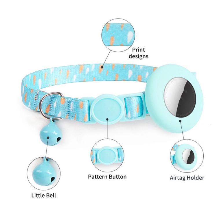 For AirTag 2nd Gen / AirTag 1st Gen Tracker Protective Case Cat Collar GPS Locator Protective Case With Bell