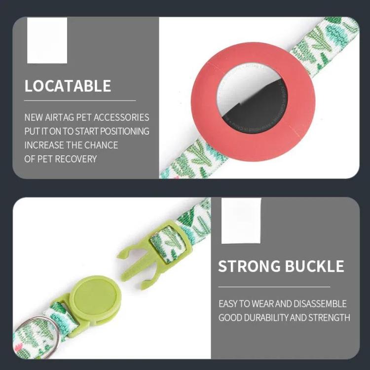 For AirTag 2nd Gen / AirTag 1st Gen Tracker Protective Case Cat Collar GPS Locator Protective Case With Bell