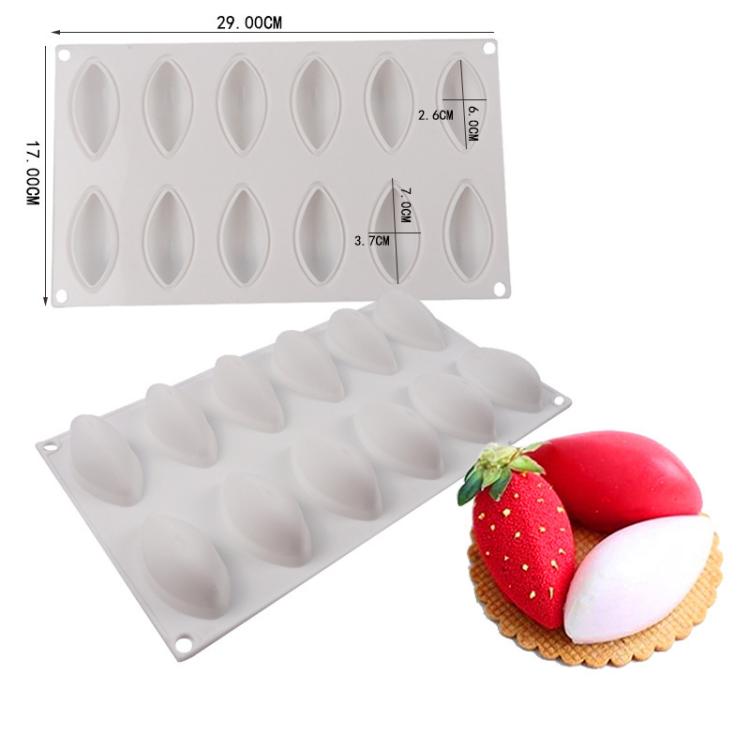 12-Cavity  Mango Jelly Mousse Cake & Ice Cream Silicone Mold For DIY Chocolate And Fondant