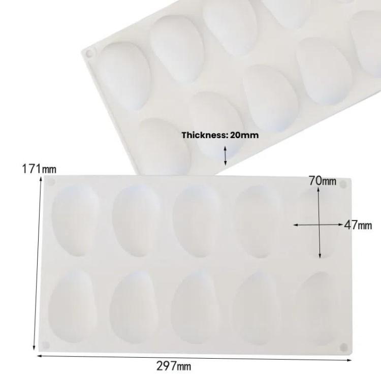 10-Cavity  Mango Jelly Mousse Cake & Ice Cream Silicone Mold For DIY Chocolate And Fondant