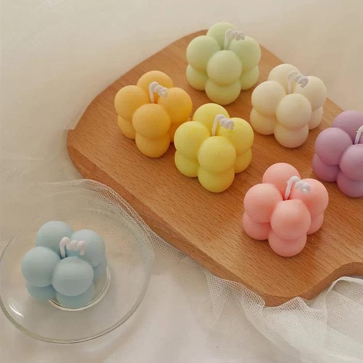15-Cavity Magic Cube Silicone Mousse Cake Mold Fondant Candle Mold - White