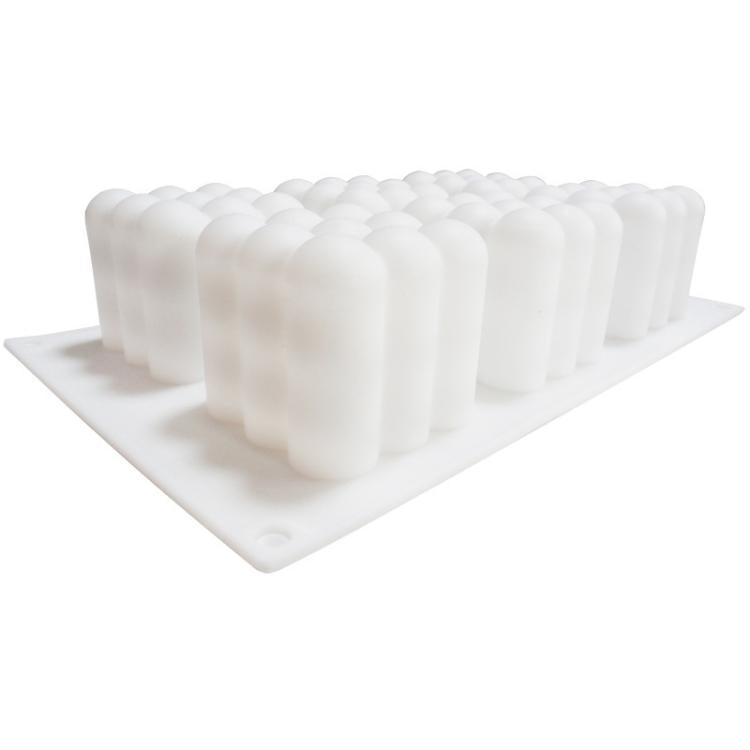 6-Cavity 3D Magic Cube Silicone Mousse Cake Mold Fondant Candle Mold - White