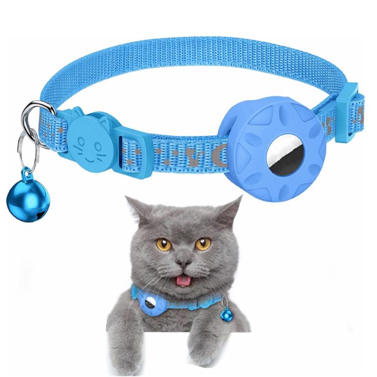 For AirTag 2nd Gen / AirTag 1st Gen Tracker Silicone Case Reflective Stars And Moon Cats Dogs Pet Collar With Bell