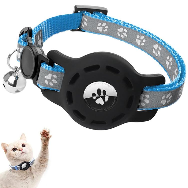 For AirTag 2nd Gen / AirTag 1st Gen Tracker Silicone Case Pet Collar Locator Protective Case Reflective Cat Collar With Bell