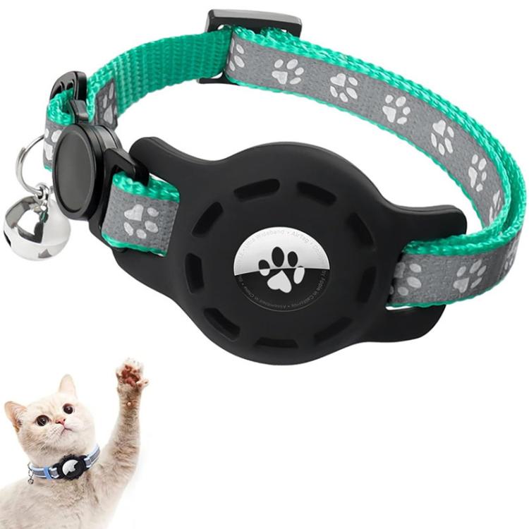 For AirTag 2nd Gen / AirTag 1st Gen Tracker Silicone Case Pet Collar Locator Protective Case Reflective Cat Collar With Bell