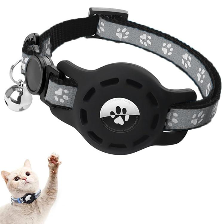 For AirTag 2nd Gen / AirTag 1st Gen Tracker Silicone Case Pet Collar Locator Protective Case Reflective Cat Collar With Bell