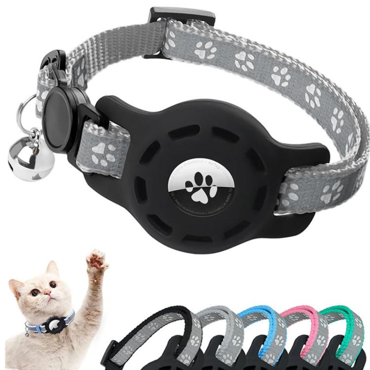 For AirTag 2nd Gen / AirTag 1st Gen Tracker Silicone Case Pet Collar Locator Protective Case Reflective Cat Collar With Bell