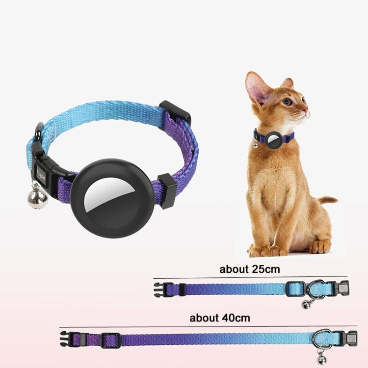 For AirTag 2nd Gen / AirTag 1st Gen Tracker Silicone Case Rainbow Gradient Pet Cat Collar With Bell