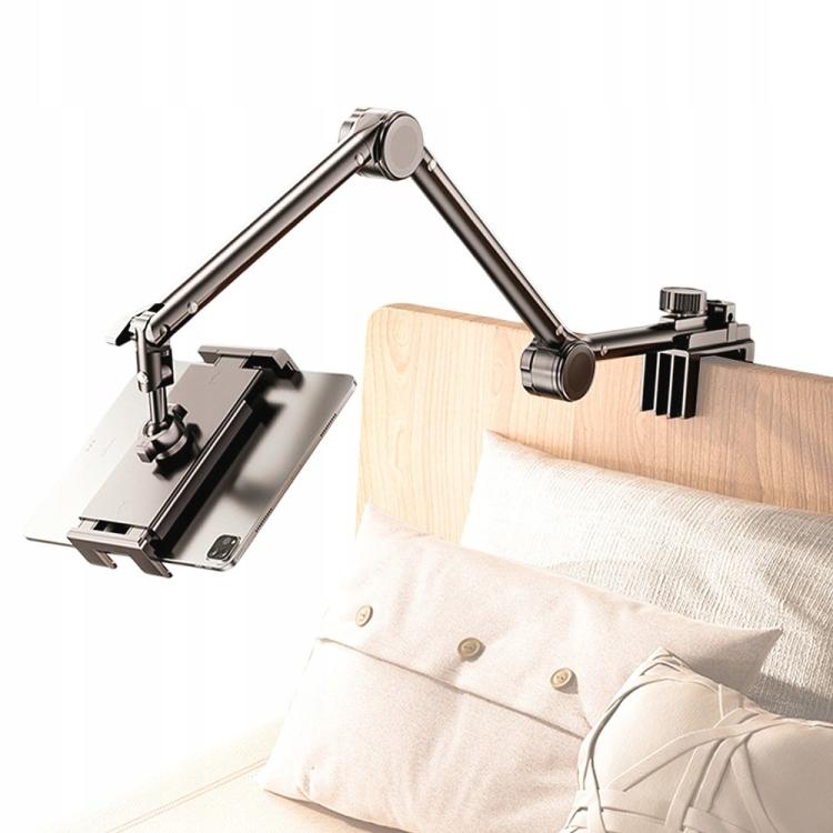 3-section Cantilever Phone Tablet Desk Bedside Stand With Foldable Metal Arm For 4-10.2inch