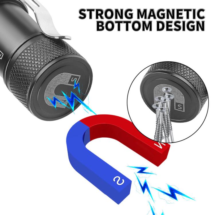 LED Flashlight Rechargeable Portable Multifunctional With Magnetic Headlight - 6603