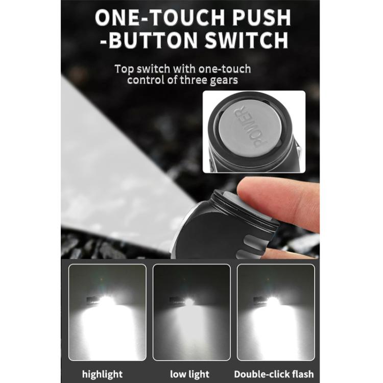 LED Flashlight Rechargeable Portable Multifunctional With Magnetic Headlight - 6603