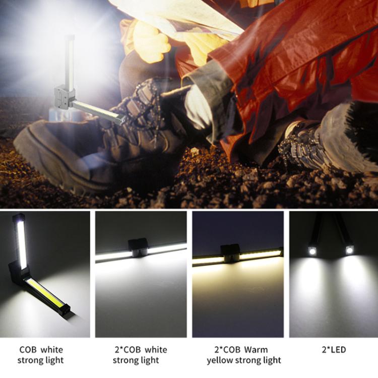 Double-Sided COB 90-Degree Folding Work Light Magnet With Hook Maintenance Light - FT32