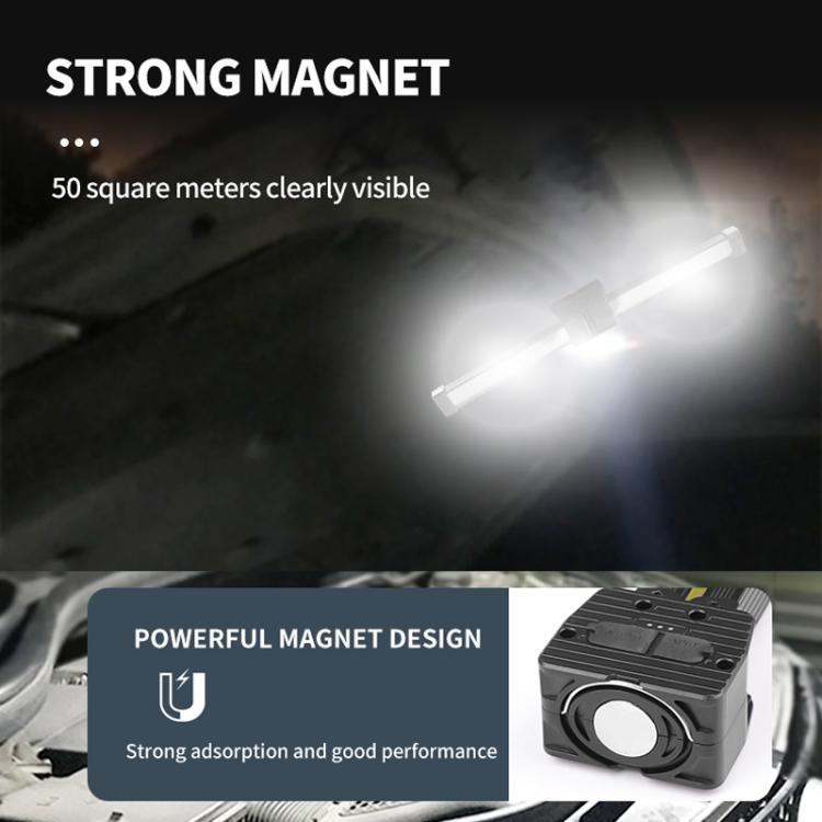 Double-Sided COB 90-Degree Folding Work Light Magnet With Hook Maintenance Light - FT32