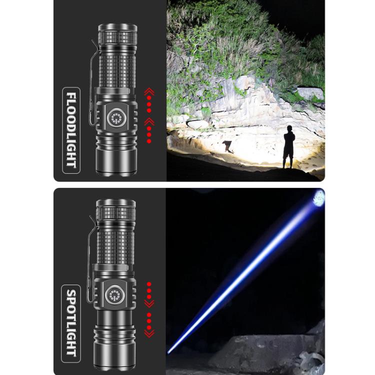 Mini TYPE-C Rechargeable White Laser LED Strong Light Long-Range Flashlight - Without Battery