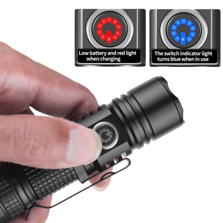 Mini TYPE-C Rechargeable White Laser LED Strong Light Long-Range Flashlight - Without Battery