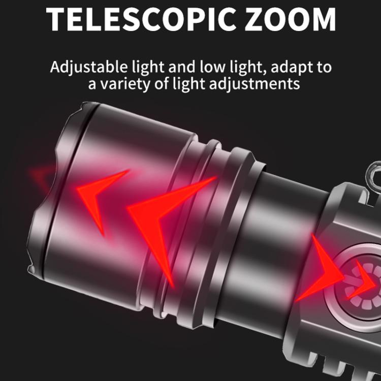 Mini TYPE-C Rechargeable White Laser LED Strong Light Long-Range Flashlight - Without Battery