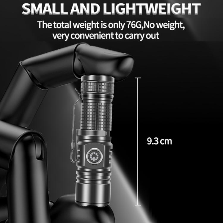 Mini TYPE-C Rechargeable White Laser LED Strong Light Long-Range Flashlight - Without Battery