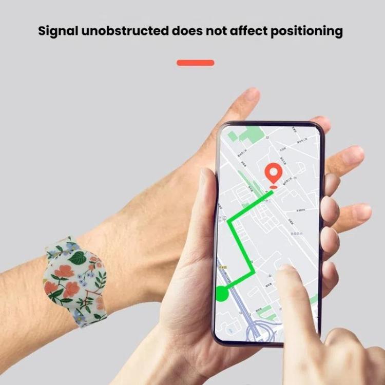 For AirTag 2nd Gen / AirTag 1st Gen Locator Kids Waterproof Watch Strap Anti-Lost Device Silicone Printed Protective Case, Style: Cow Print