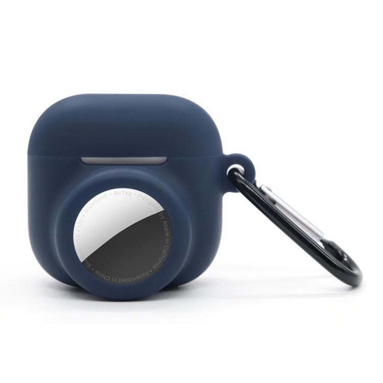 For AirPods 4 / AirTag 2 In 1 Silicone Earphone Protective Case Full Cover Anti-scratch Case