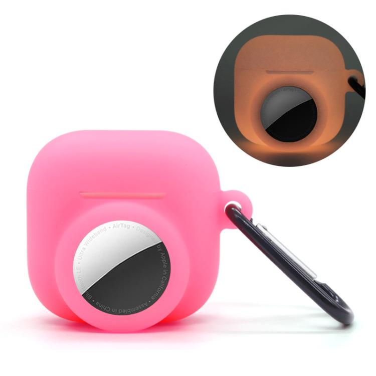 For AirPods 4 / AirTag 2 In 1 Silicone Earphone Protective Case Full Cover Anti-scratch Case
