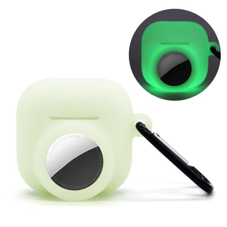 For AirPods 4 / AirTag 2 In 1 Silicone Earphone Protective Case Full Cover Anti-scratch Case