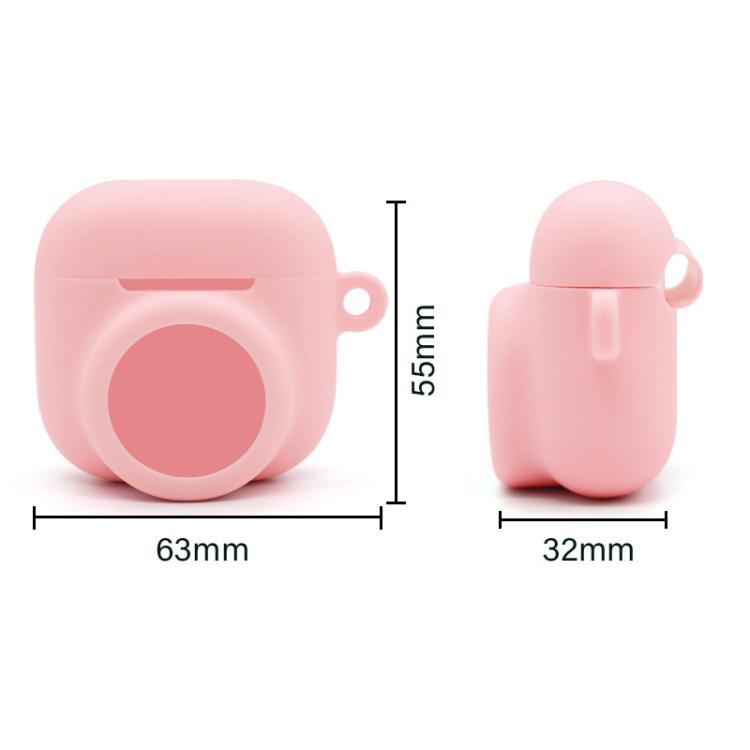 For AirPods 4 / AirTag 2 In 1 Silicone Earphone Protective Case Full Cover Anti-scratch Case
