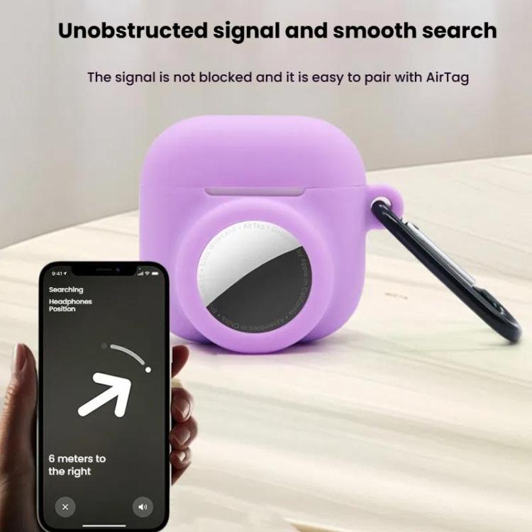 For AirPods 4 / AirTag 2 In 1 Silicone Earphone Protective Case Full Cover Anti-scratch Case