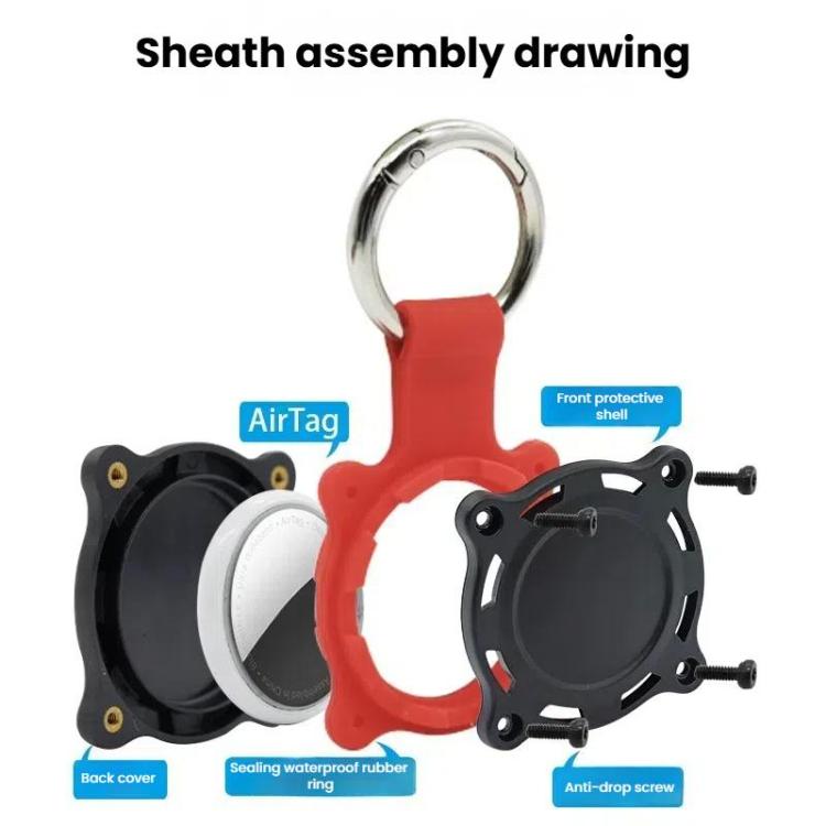 For AirTag 2nd Gen / AirTag 1st Gen Tracker Protective Case Full Cover Waterproof Locator Keychain Model Protective Case