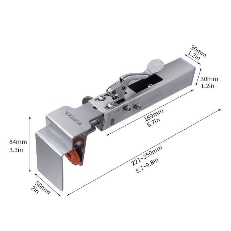 RUITOOL Stainless Steel Push Quick Drawer Clamp Adjustable Telescopic Woodworking Fixture Clamps, Spec: Small Bow Clip