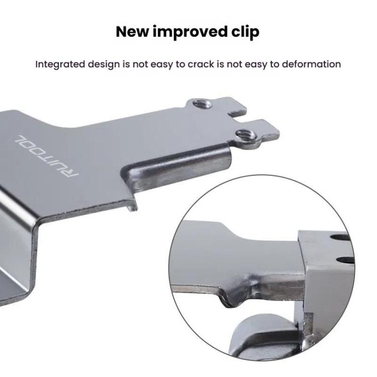 RUITOOL Stainless Steel Push Quick Drawer Clamp Adjustable Telescopic Woodworking Fixture Clamps, Spec: Small Bow Clip + 1pc Big Bow Clip Plate