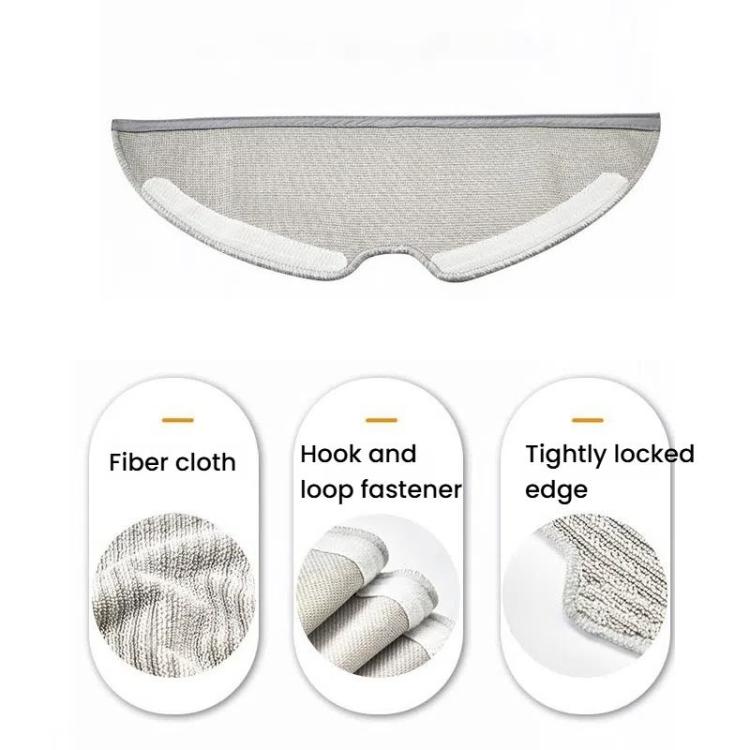 2pcs /Pack Mop Pads For Xiaomi Mijia 1C / 2C / 1T Robot Vacuum Cleaner Accessories - Gray