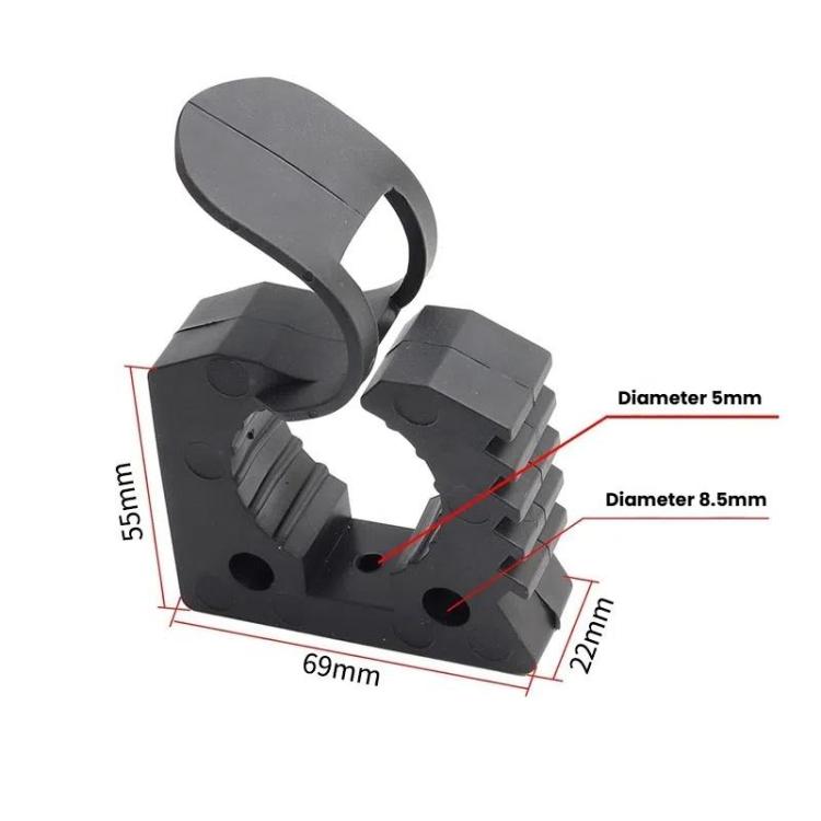 2pcs Outdoor Quick-Release Rubber Clamp Shovel Fixing Clip For Off-road Vehicle Luggage Rack Mounting Buckle
