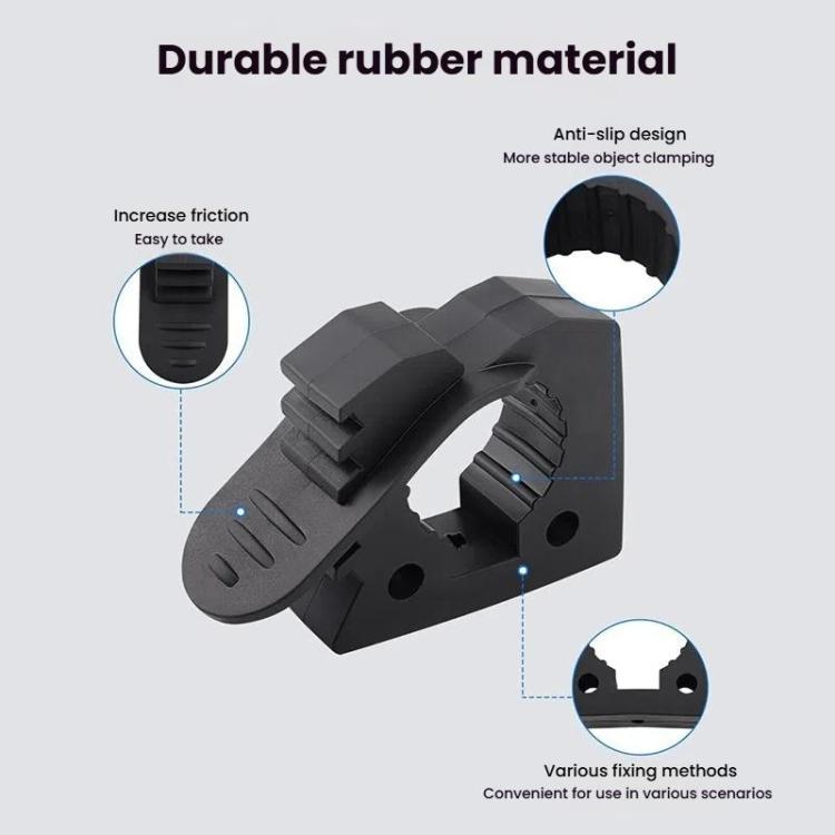 2pcs Outdoor Quick-Release Rubber Clamp Shovel Fixing Clip For Off-road Vehicle Luggage Rack Mounting Buckle