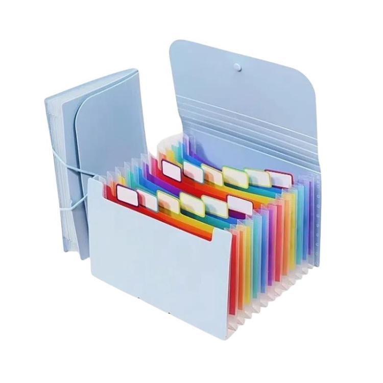 12 Pockets A6 File Organizer Expanding File Folders for Storage and Organization Colorful Inner