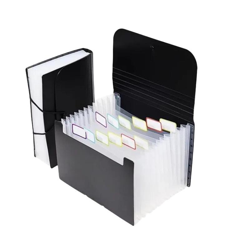 12 Pockets A6 File Organizer Expanding File Folders for Storage and Organization Natural Inner